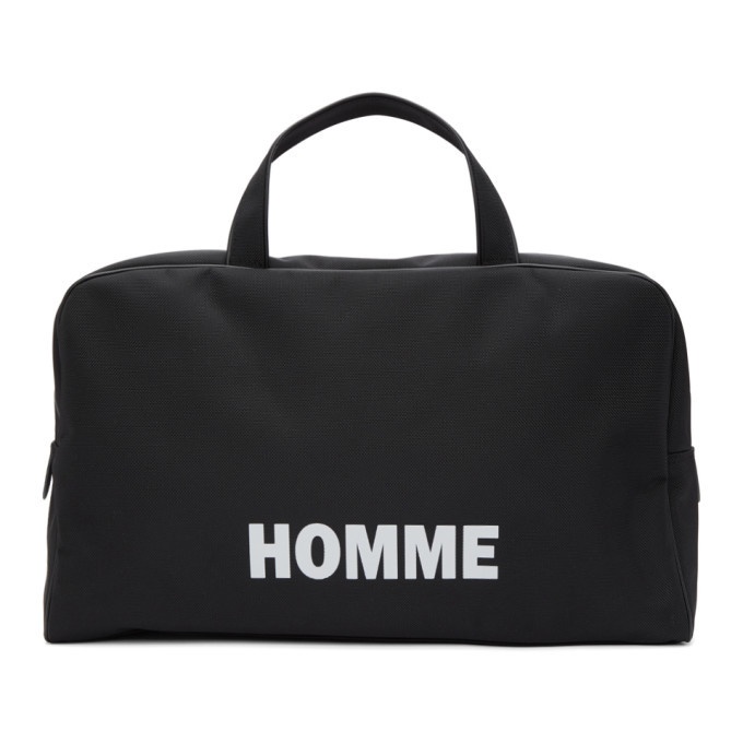 Photo: Comme des Garcons Homme Black Nylon Oxford Duffle Bag