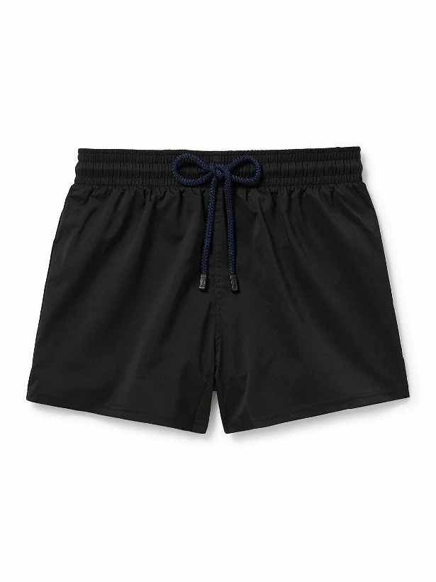 Photo: Vilebrequin - Man Slim-Fit Short-Length Recycled Swim Shorts - Black