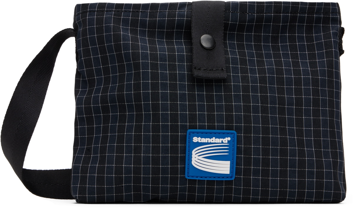 Kijun Navy Check Sacoche Bag