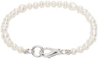 Hatton Labs SSENSE Exclusive White Pearl Droplet Bracelet