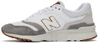 New Balance White 997H Low-Top Sneakers