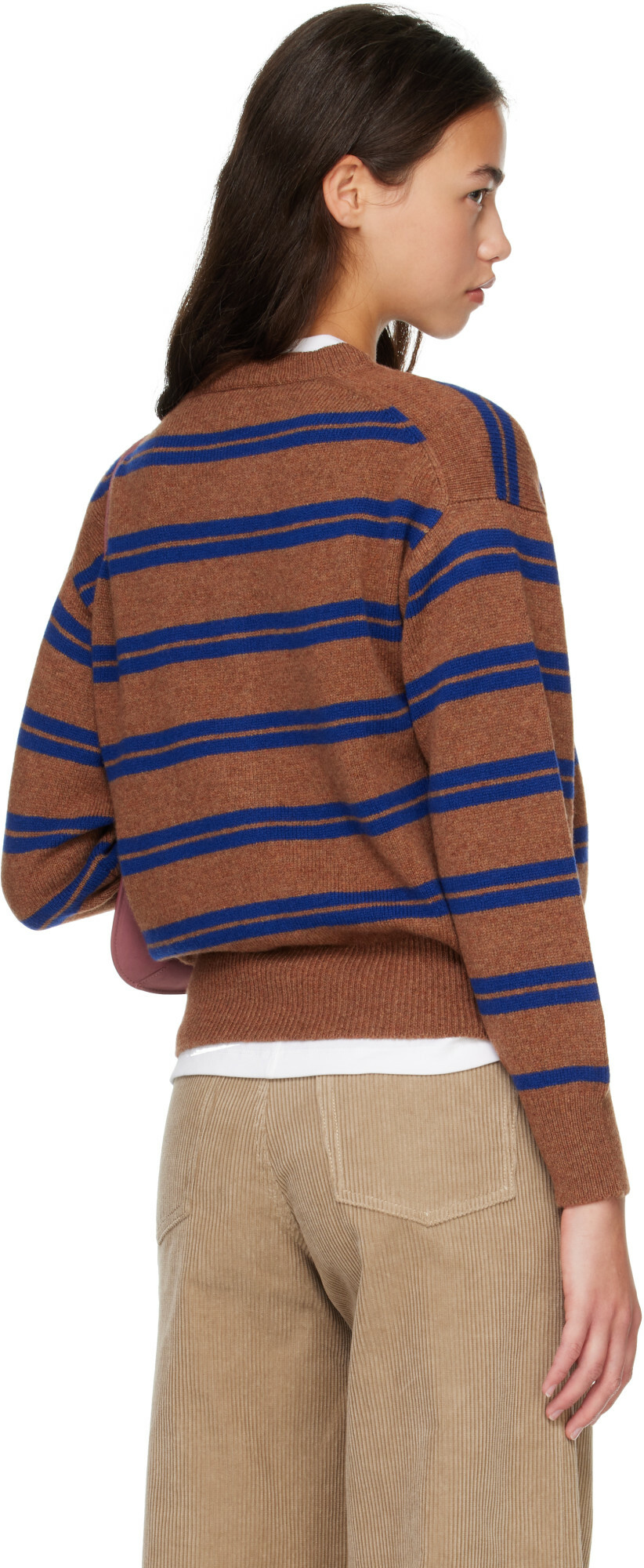 &Daughter Brown Ada Crewneck Cardigan