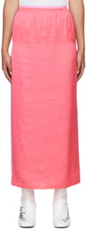 MM6 Maison Margiela Pink Satin Pull-On Skirt