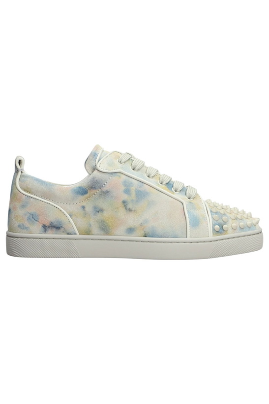 Photo: Christian Louboutin Louis Junior Spikes Sneakers In Multicolor Suede