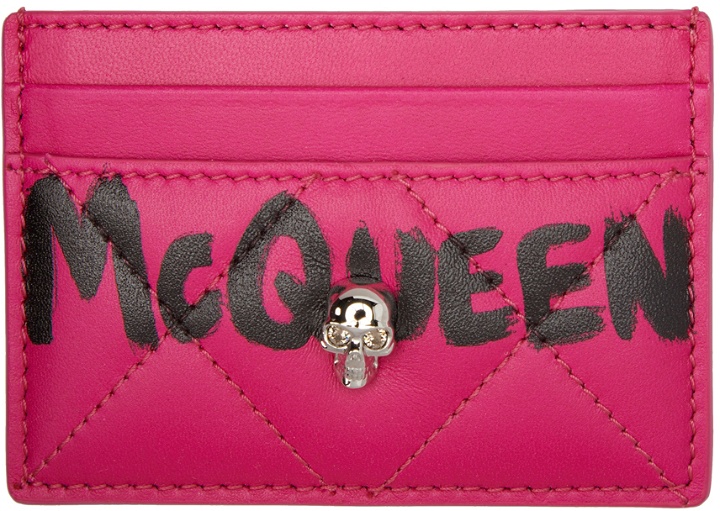 Photo: Alexander McQueen Pink Graffiti Card Holder
