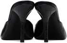 GIABORGHINI Black Perni 04 Croc Heeled Sandals