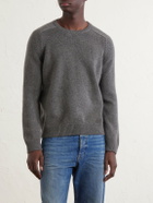 SAINT LAURENT - Cashmere and Wool-Blend Sweater - Gray