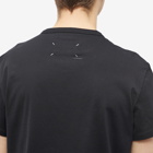Maison Margiela Men's Embroidered Text Logo T-Shirt in Black