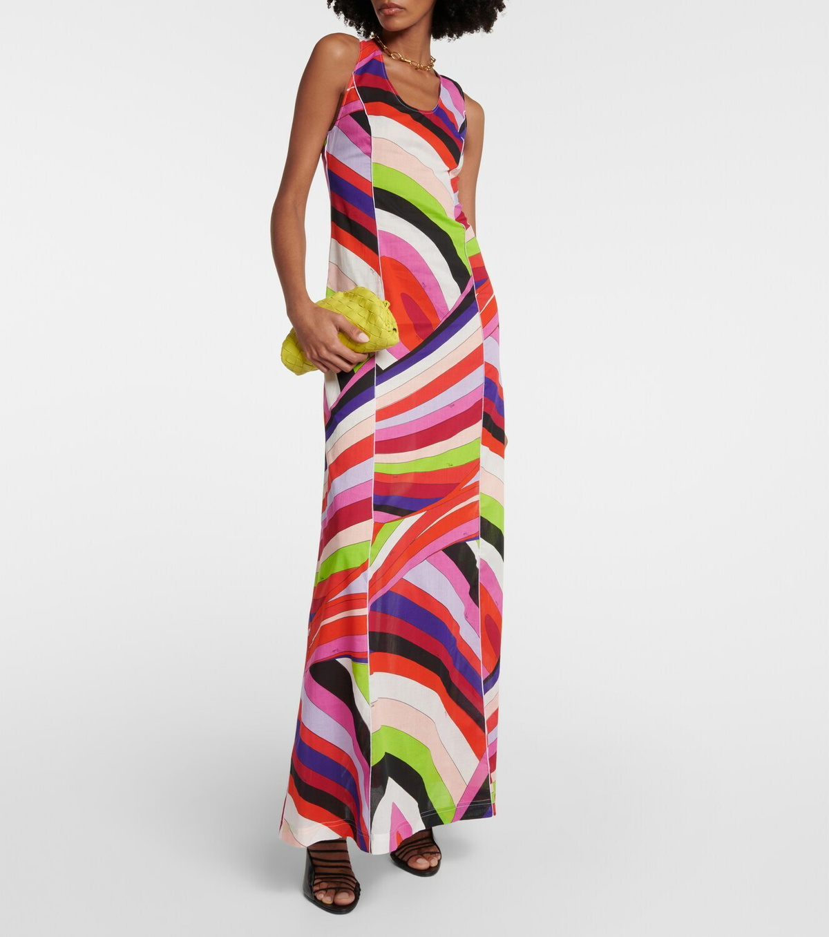 VIP【関税送料無料】希少 EMILIO PUCCI MULTICOLOR COTTON DRESS Pucci Printed cotton maxi dress Emilio Pucci
