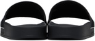 Moschino Black Rubber Pool Slides