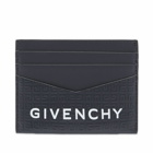 Givenchy Men's Embossed 4G Logo Bicolour Card Holder in Dark Grey/Purple