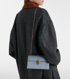 Savette Symmetry Chain Mini suede crossbody bag