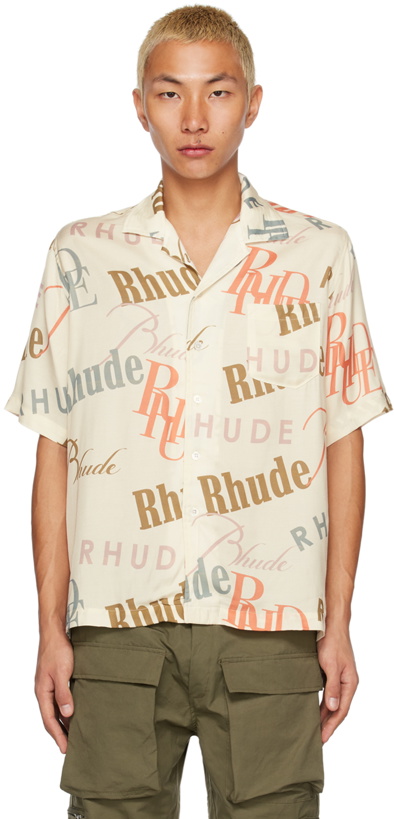Photo: Rhude Off-White Printed Shirt