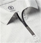 Bogner - Aires Striped Cotton and Linen-Blend Half-Zip Golf Polo Shirt - Green