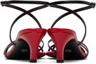 Proenza Schouler Black & Red Uma Ankle Strap Heeled Sandals