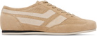 TOM FORD Beige Perforated Suede Brook Sneakers