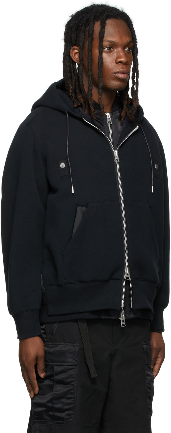 トップス sacai THE STORESPONGE SWEAT HOODIE 20SS Taupe Sponge Sweat x Nylon Twill Hoodie by sacai on Sale