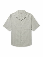 Onia - Vacation Camp-Collar Striped Linen-Blend Shirt - Green