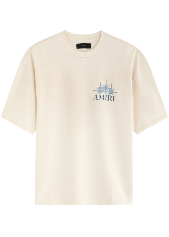 Photo: Amiri Starburst Logo-print Cotton T-shirt Ivory