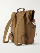Belstaff - Bruce Logo-Appliquéd Leather-Trimmed Canvas Backpack