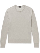 TOM FORD - Silk and Cotton-Blend Sweater - Gray