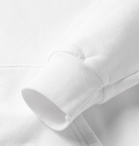 Sorry In Advance - Logo-Print Fleece-Back Cotton-Jersey Hoodie - White