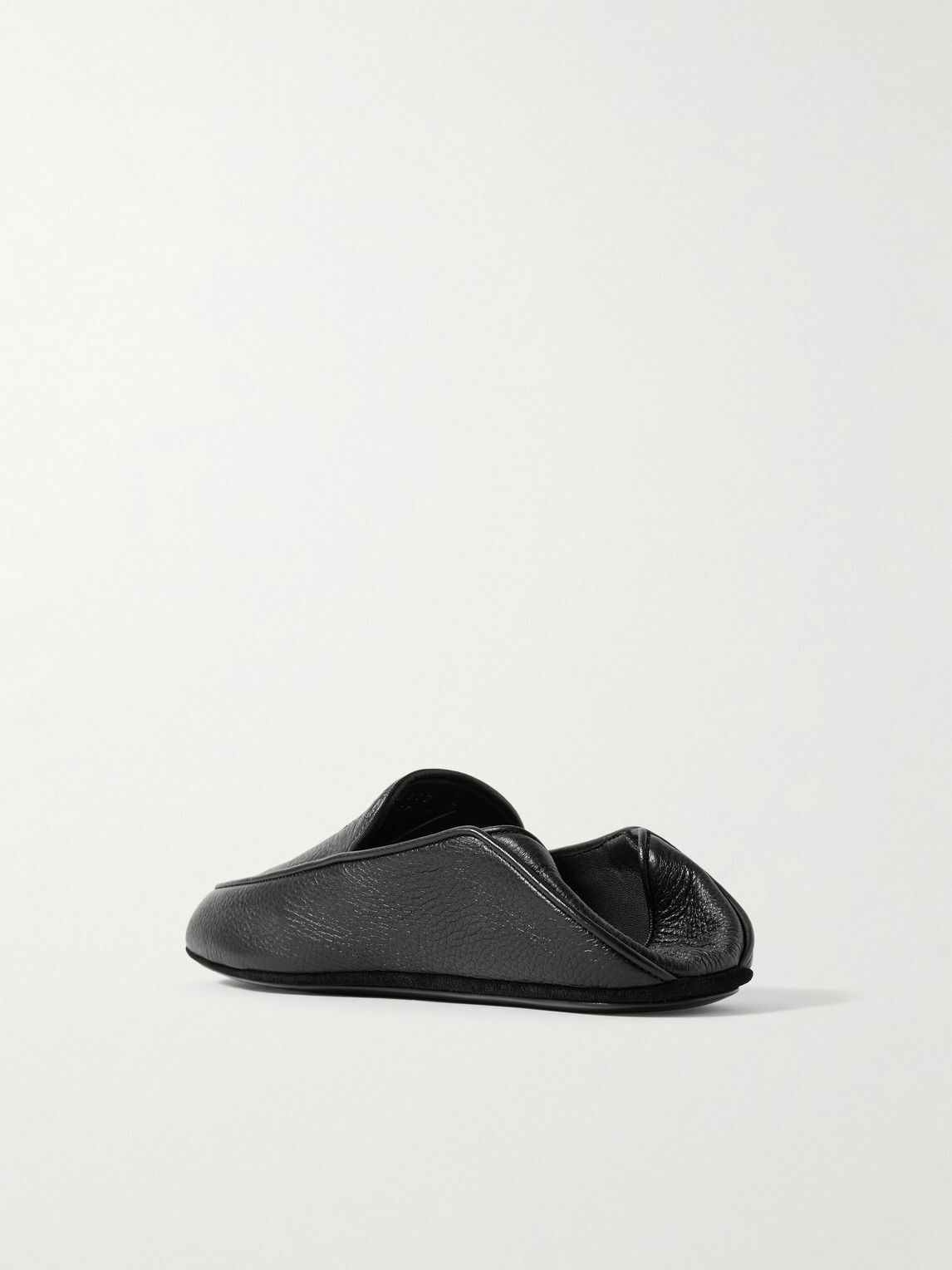 John Lobb - Kingston II Collapsible-Heel Full-Grain Leather Slippers - Black