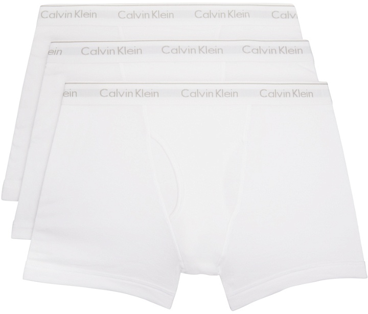 Photo: Calvin Klein Underwear Three-Pack White Classic Boxer Briefs