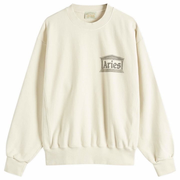 Photo: Aries Men's Premium Aged Temple Sweatshirt in Off White