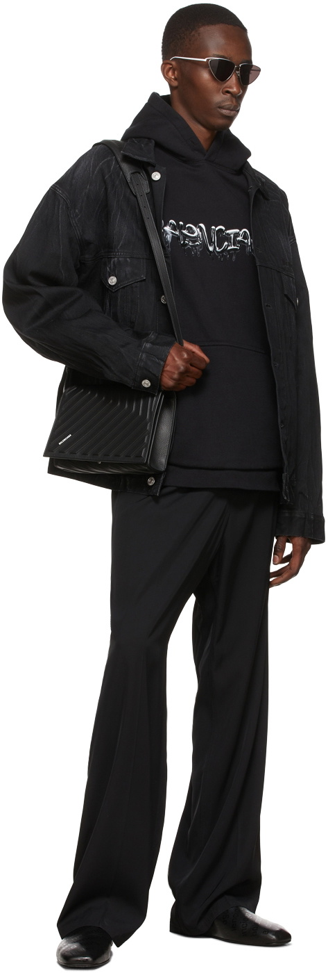 Balenciaga Black Car Flap Messenger Bag Balenciaga