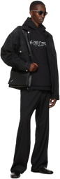 Balenciaga Black Car Flap Messenger Bag
