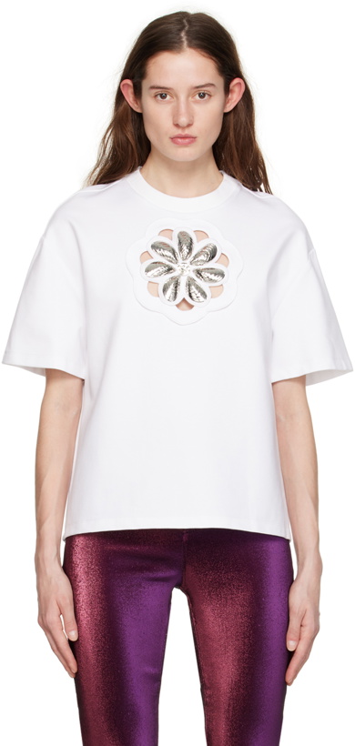 Photo: AREA White Mussel Flower T-Shirt