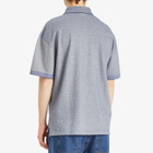 Polar Skate Co. Men's Pique Surf Polo Shirt in Heather Blue