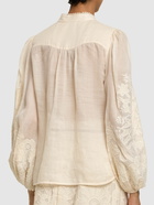 ZIMMERMANN Ottie Linen Embroidered Blouse