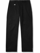 Dolce&Gabbana - Straight-Leg Logo-Appliquéd Paneled Cotton-Blend Gabardine Trousers - Black