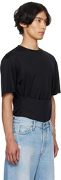 Mugler Black Boxy Corset T-shirt