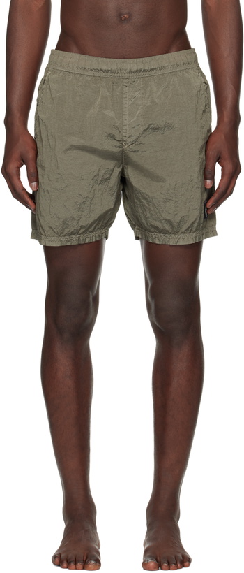 Photo: Stone Island Green B100004 Nylon Metal Swim Shorts