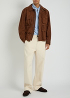 Lemaire Reporter Suede Jacket Brown