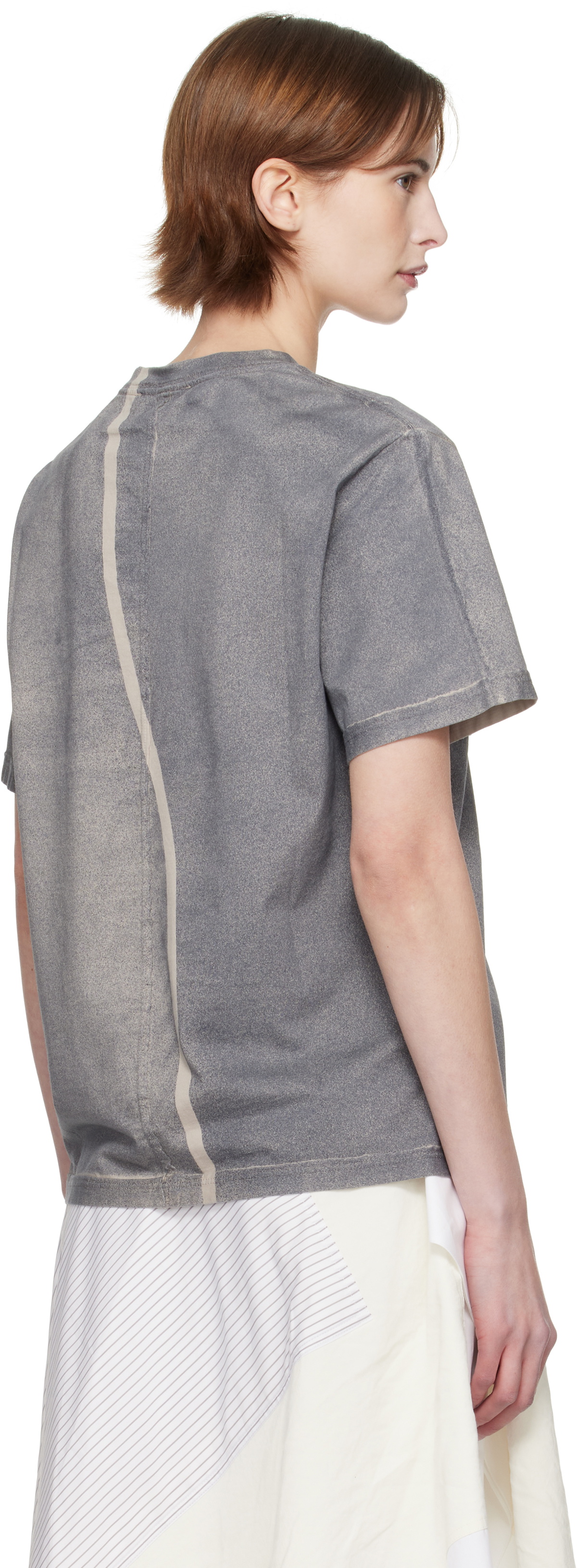 Eckhaus Latta Gray Lapped T-shirt