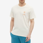 END. x Adidas Tennis Club T-Shirt in Chalk White/Amber Tint
