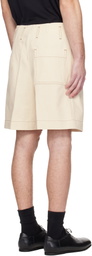 Lanvin Off-White High-Waisted Shorts