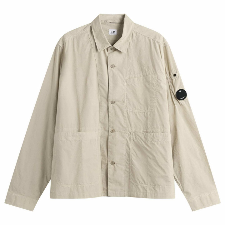 Photo: C.P. Company Men's Popeline Lens Overshirt in Dove