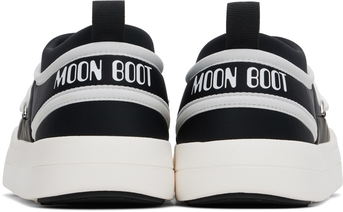 Moon Boot Black & White Park Icon Loafers