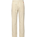 Human Made - Logo-Appliquéd Striped Cotton-Twill Cargo Trousers - Off-white