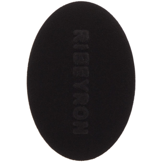 Ribeyron Black Single Oval Felt Earring