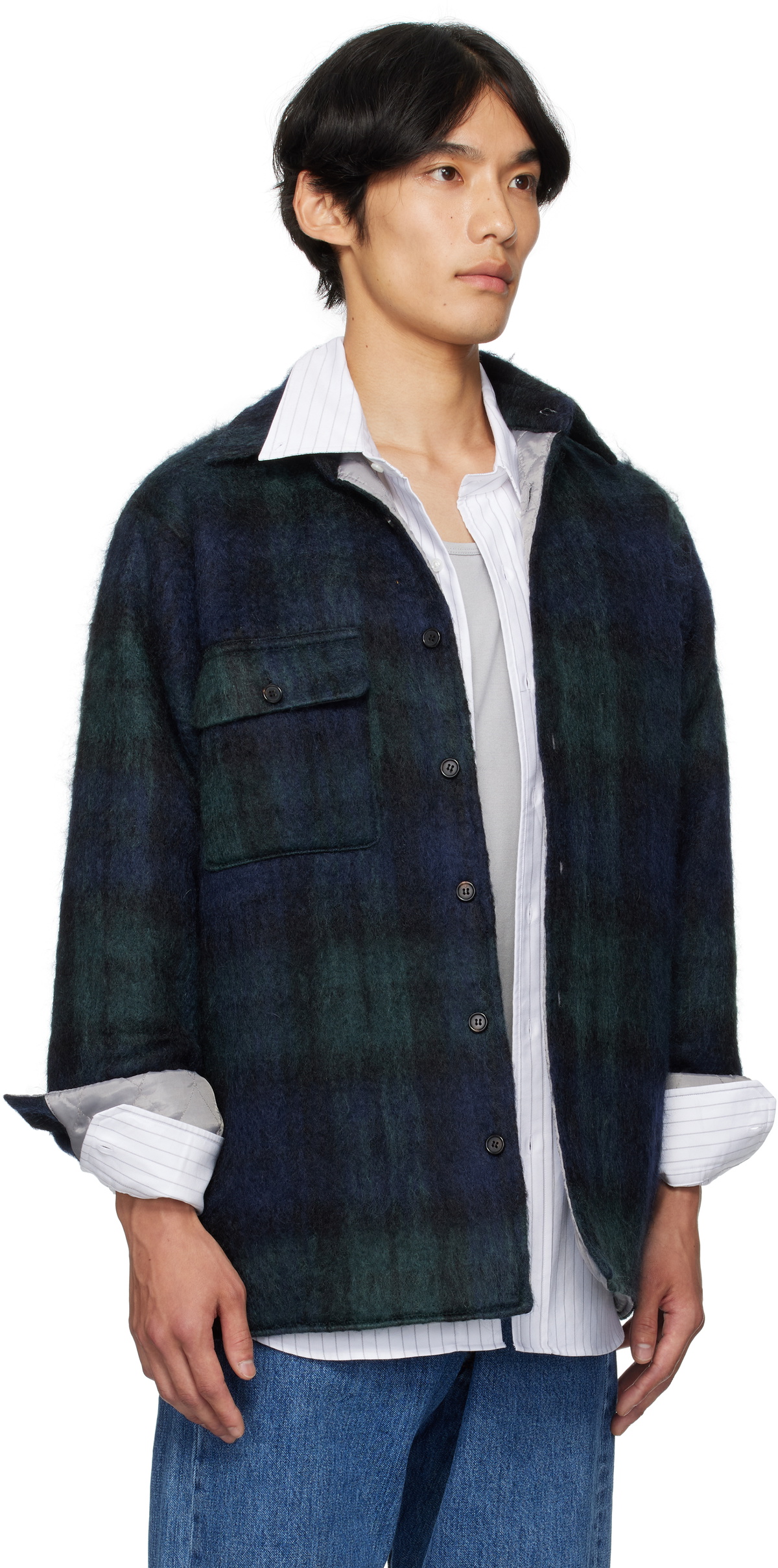 Bless Navy & Green N°80 Woodhacker Shirt Jacket