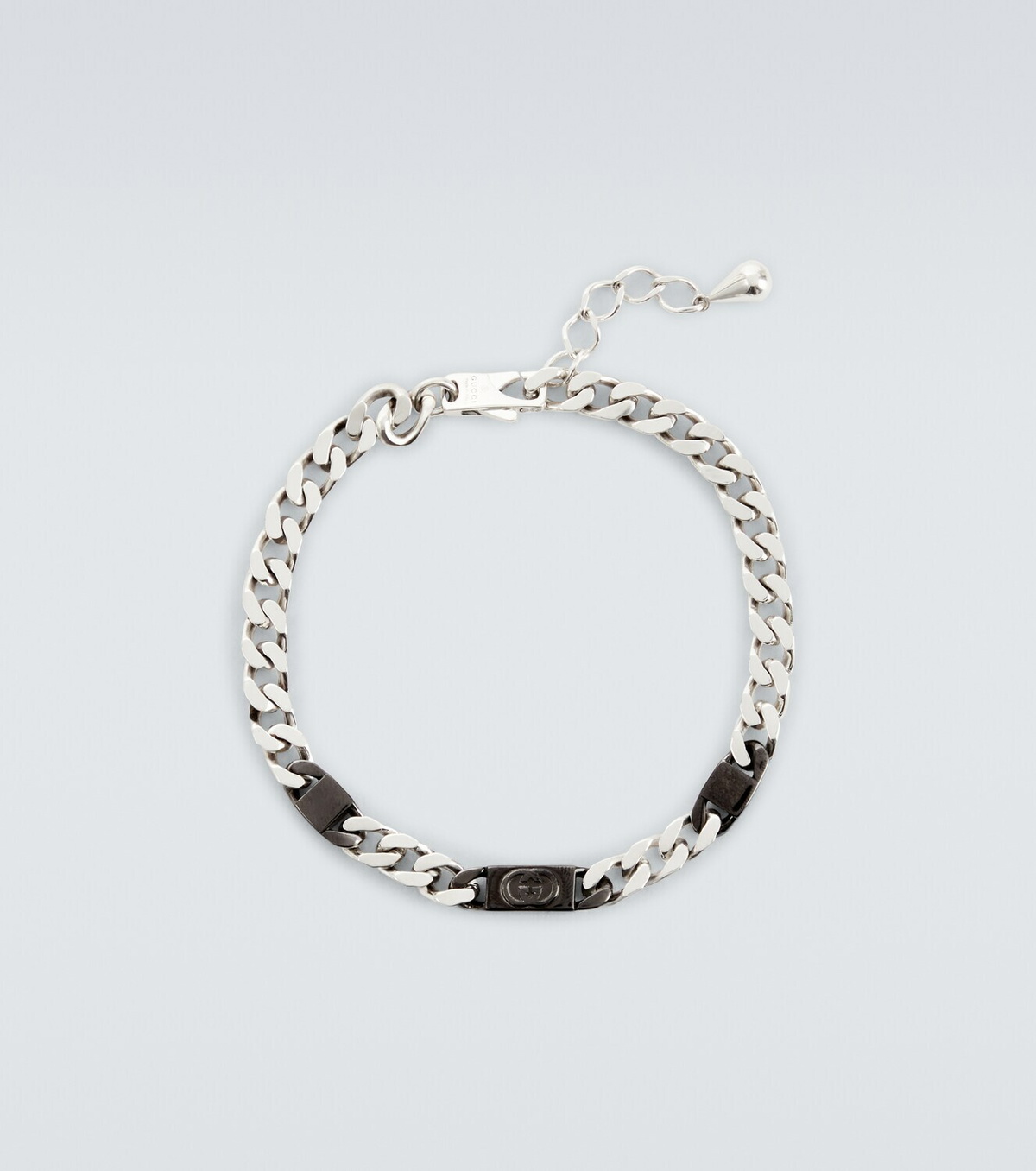 Gucci Gucci Interlocking sterling silver chain bracelet