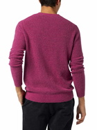 MC2 Saint Barth Man Fuchsia Stretch Wool Sweater With St. Barth Embroidery