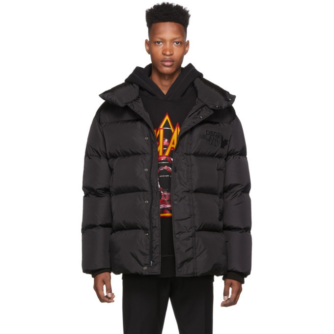 Photo: Dsquared2 Black Nylon Down Puffer Jacket