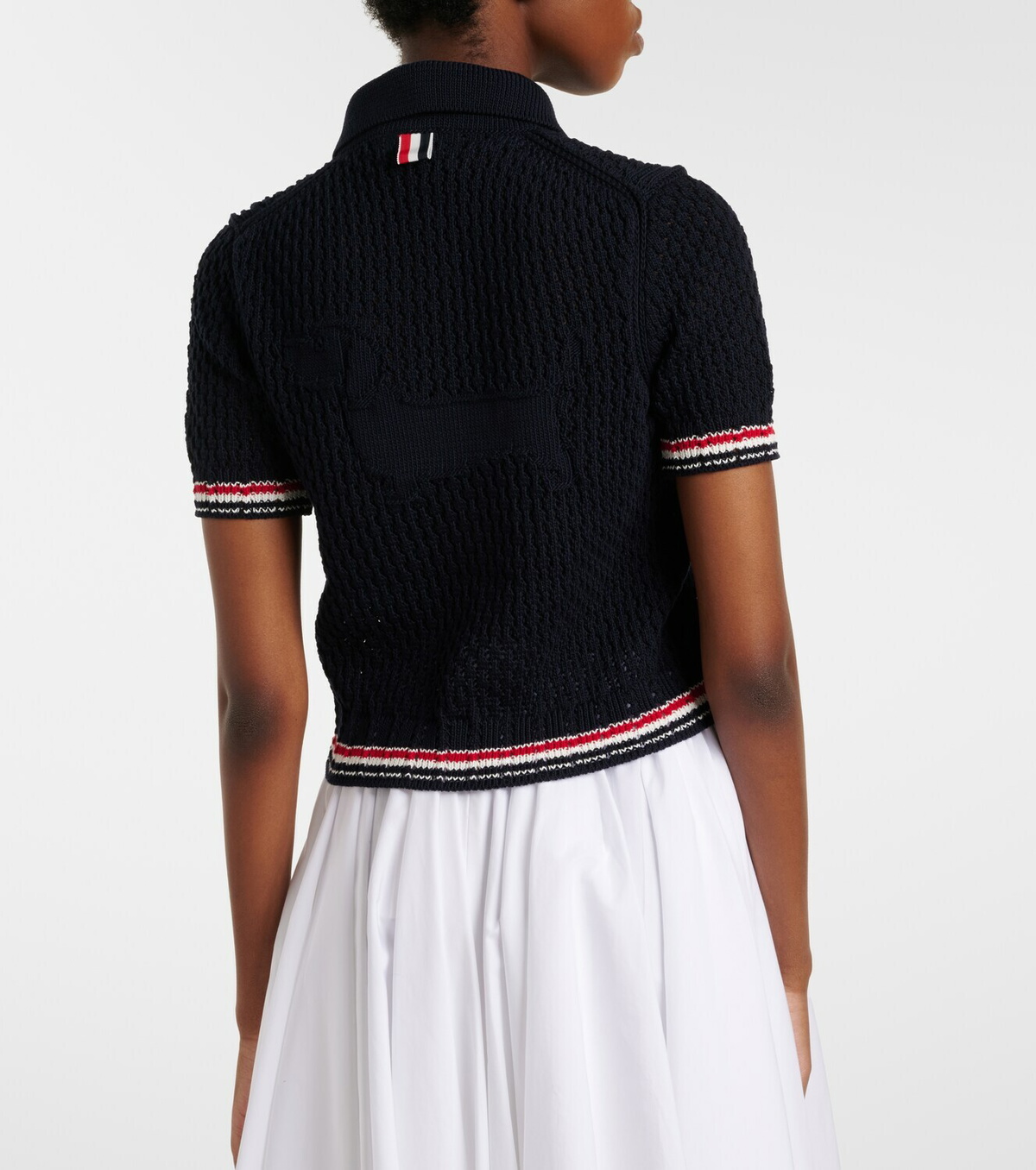 Thom Browne Pointelle cotton cardigan